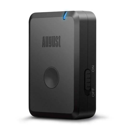 August Bluetooth Audio Receiver With Aux 3.5Mm Rca MR230B - Aptx Low Latency Wireless Receiver Rechargeable For Speaker Hifi System & Car