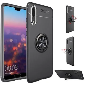 Huawei P20 Pro Magnet Ring Grip / Kickstand Case - Black