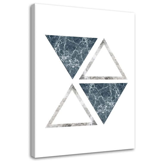 Canvas Print Abstract Marble Triangles