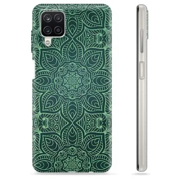 Samsung Galaxy A12 TPU Case - Green Mandala