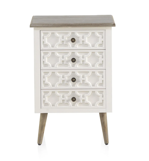 Cournoyer 4 Drawer Bedside Table