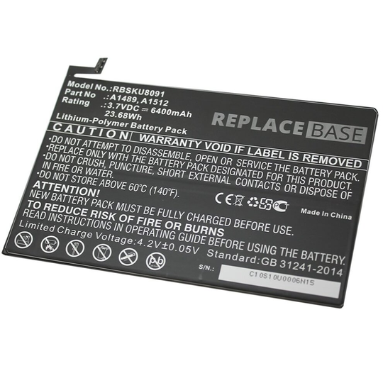 For iPad Mini 2 | Mini 3 | Replacement Battery A1489 A1512 | 6400mAh 3.7V