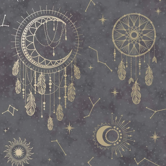 Holden Decor Dreamcatcher Black/Gold Wallpaper