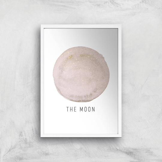 The Moon Art Print - A3 - White Frame