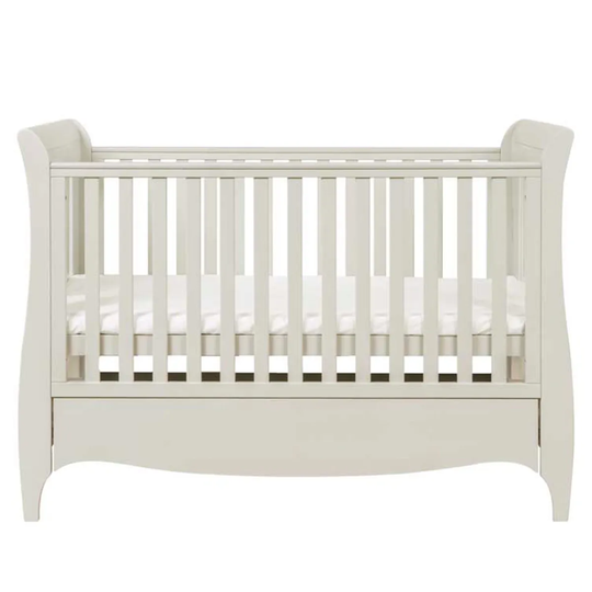 Tutti Bambini Roma Sleigh Cot Bed With Drawer - Linen