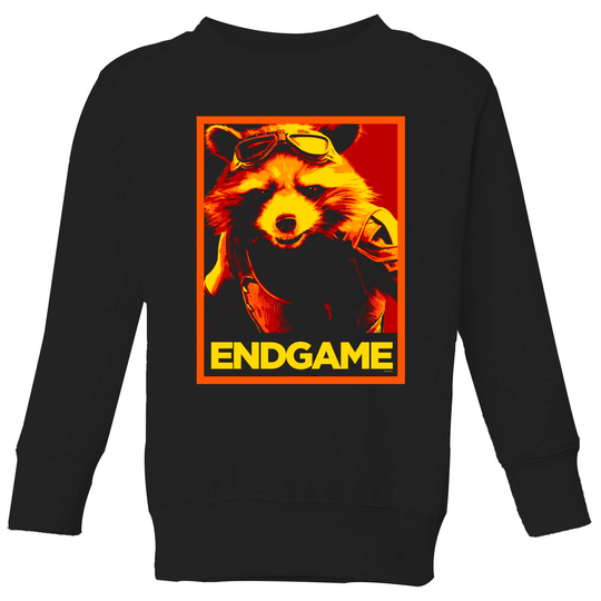 Avengers Endgame Rocket Poster Kids' Sweatshirt - Black - 3-4 Years - Black