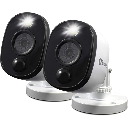 Swann Security Full HD 1080p Sensor Warning Light Bullet Analogue CCTV Camera - 2 Pack