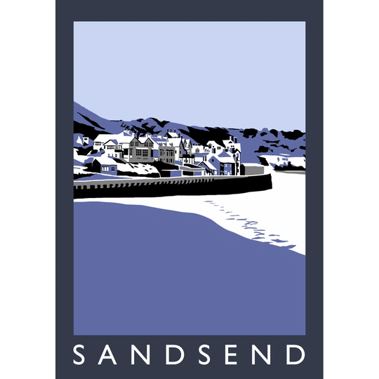 Sandsend in Snow by Richard O'Neil - Graphic Art Print on Paper