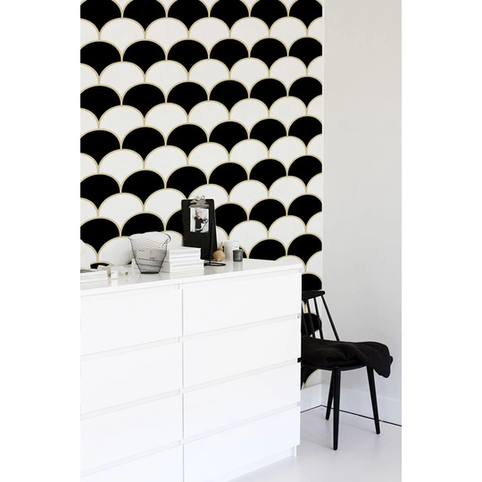 Chaplin Scallop Geometric Regular Wallpaper