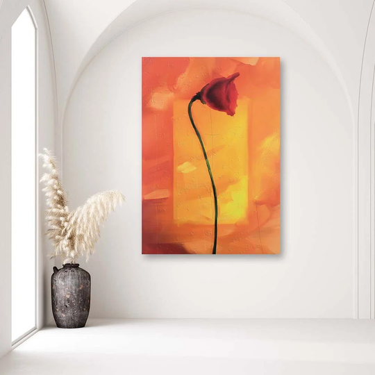 Canvas Print Poppy Red Flower Nature