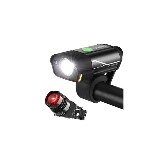 YABIFE USB Rechargeable Bike Light Set, Super Bright Bicycle Headlight and Tail Light, Waterproof Front & Rear Cycle Lights for Cycling, Mountain