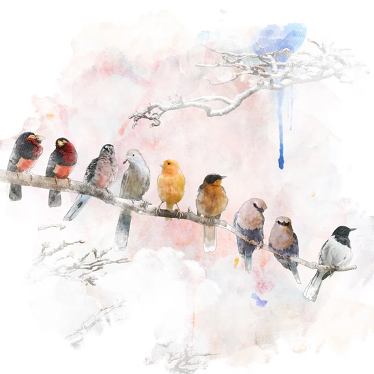 Walllpaper Roll 416X254cm Mural Decoration Kitchen Livingroom Bedroom Wallpaper Material With Print - Birds Pastel