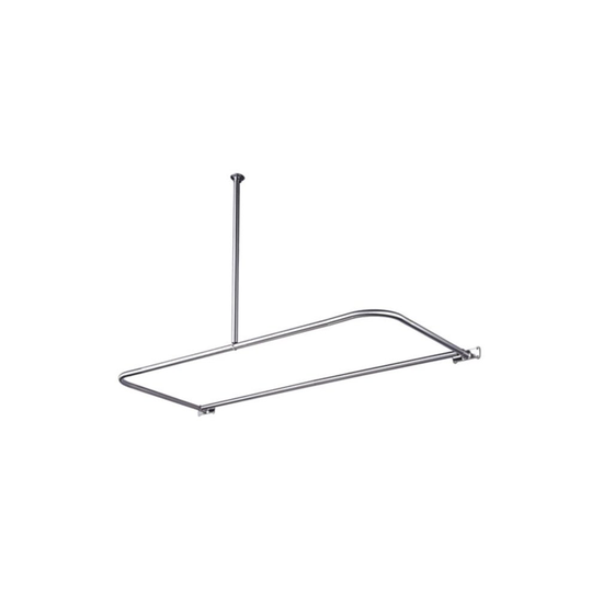 Kingston Brass CC3131 D-Shape Shower Rod - Polished Chrome