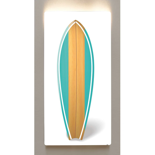 Backlight wall art M111 surfboards metal motif picture 60 x 120cm magnetic board