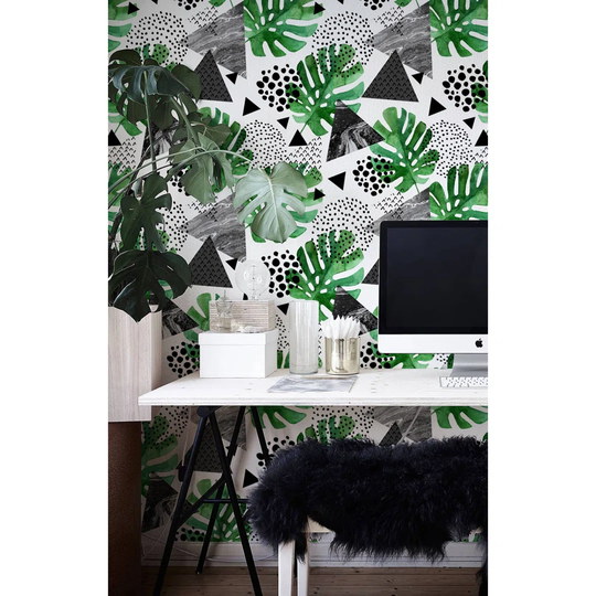 Janise Abstract Jungle Geometric Wallpaper