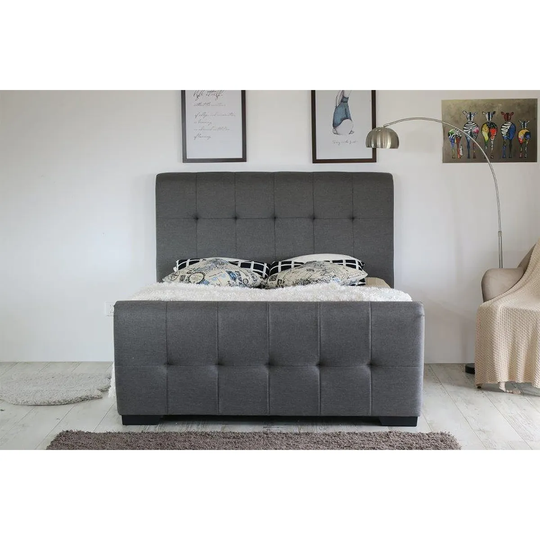 SleepOn Gia USB Ottoman Single Bed Frame Grey