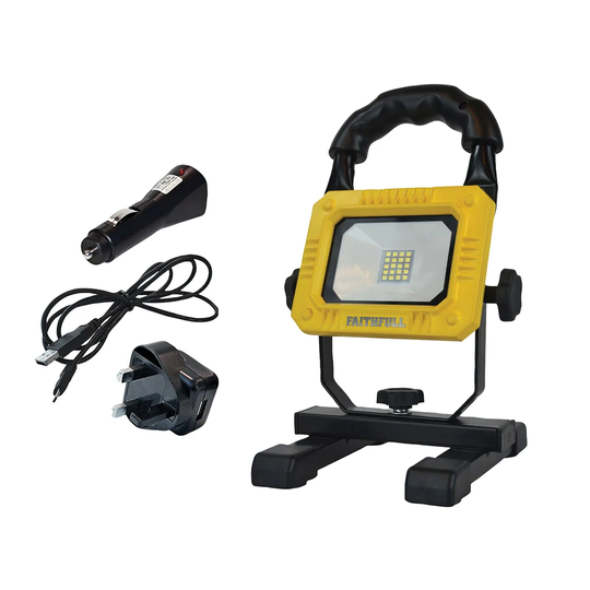 Faithfull Power Plus Rechargeable SMD LED Worklight with Magnetic Base 900 Lumens - 10W