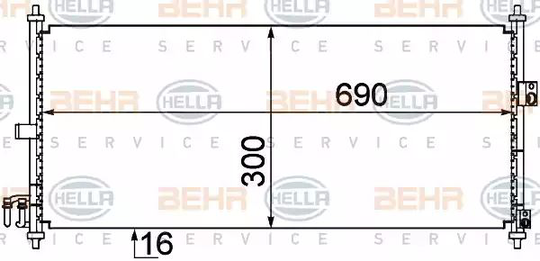 Condenser Air Conditioning 8FC351304-651 by Hella