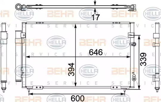 Condenser Air Conditioning 8FC351304-101 by BEHR