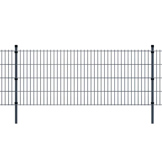 Vidaxl 2D Garden Fence Panels & Posts 2008X830 Mm 26 M - Grey