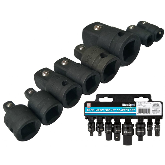 BlueSpot 8pc Impact Socket Converter Reducer Adapter Set 1/2" 1/4" 3/8" 3/4"
