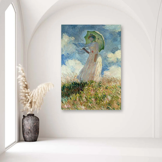 Canvas Print Woman With Umbrella - C.Monet,