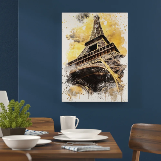 'Paris France Eiffel Tower' Graphic Art Print Poster