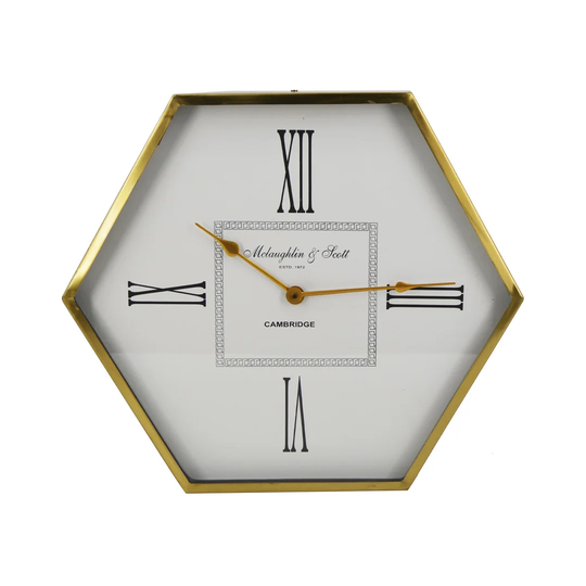 Atenas Hexagonal Wall Clock