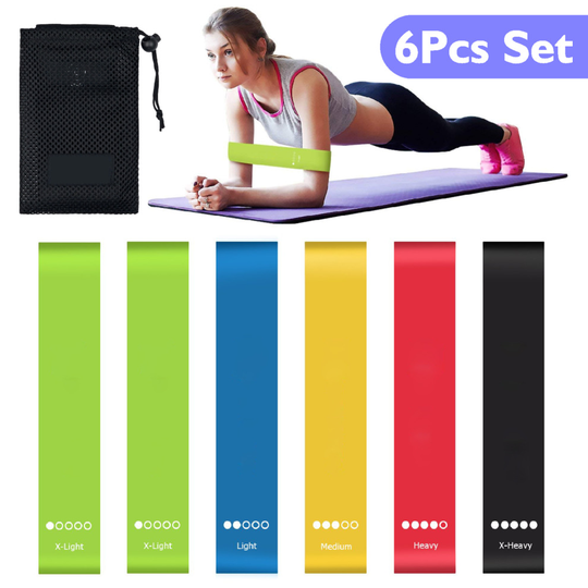 (Set of 6 Bands With Bag) Letex Resistance Bands Set of 6 Pcs