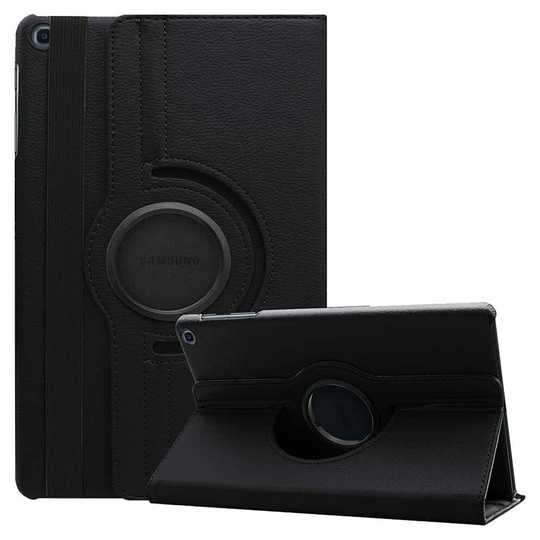 (Black) Samsung Galaxy Tab A7 8.7" Lite T220/T225 2021 PU Leather 360 Smart Case Cover
