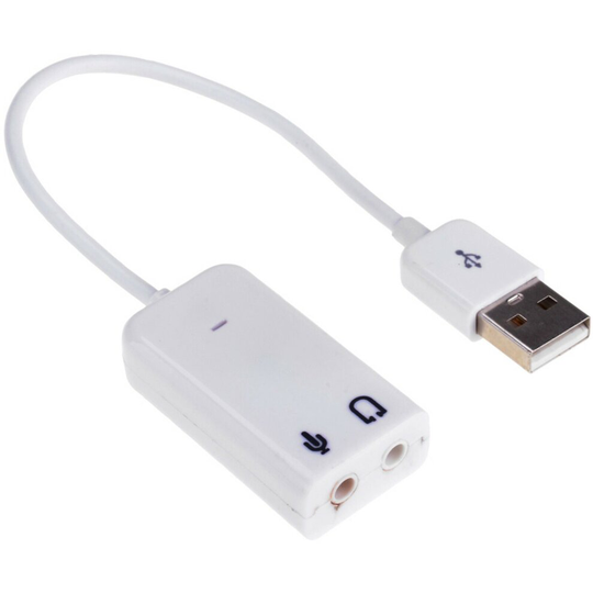 USB A Male To 2x 3.5mm Head Microphone Socket Adapter Converter Cable AUX Jack