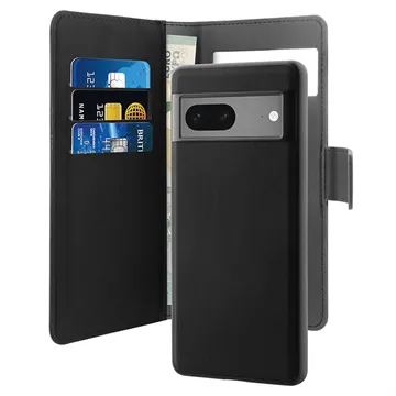 Puro 2-in-1 Magnetic Google Pixel 7 Wallet Case - Black