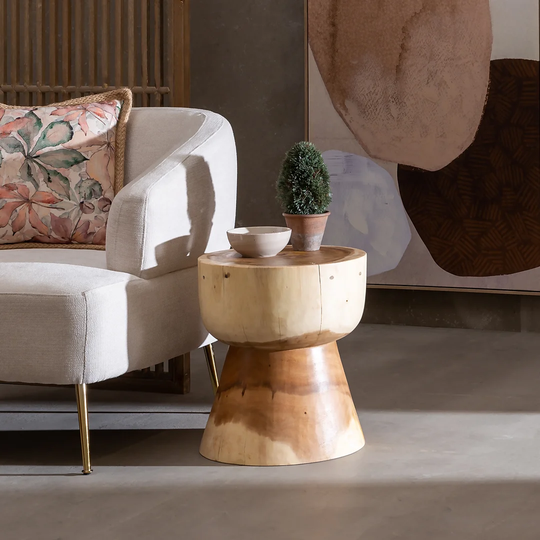 Eman Suar Wood Side Table