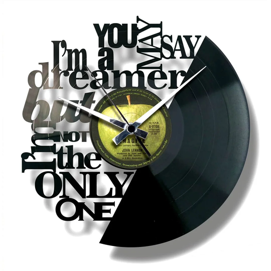 Imagine Vinyl Record 30cm Silent Wall Clock