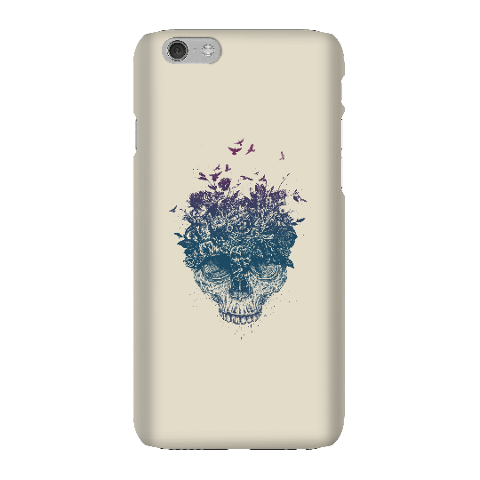 Balazs Solti Skulls And Flowers Phone Case for iPhone and Android - iPhone 6 - Snap Case - Matte