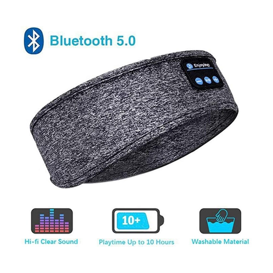 Bluetooth Sleeping Headphones Sports Headband Thin Soft Elastic Comfortable Wireless Music Earphones Eye Mask for Side Sleeper