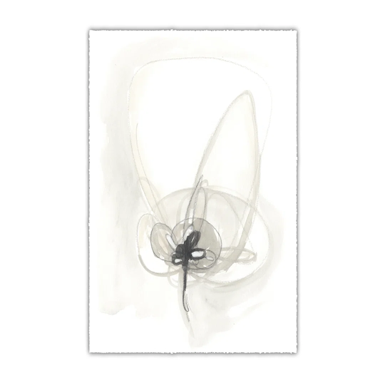 Neutral Floral Gesture IV - Wrapped Canvas Art Prints
