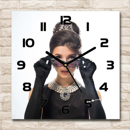 Josehua a Woman with Glasses Silent Wall Clock