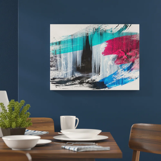 'Landscape Frozen Waterfall' Graphic Art Print Poster