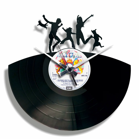 Happy Family Vinyl for Families with Animals 30cm Silent Wall Clock