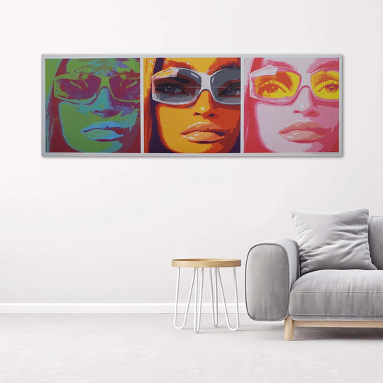 Canvas Print Women With Glasses Pop Art