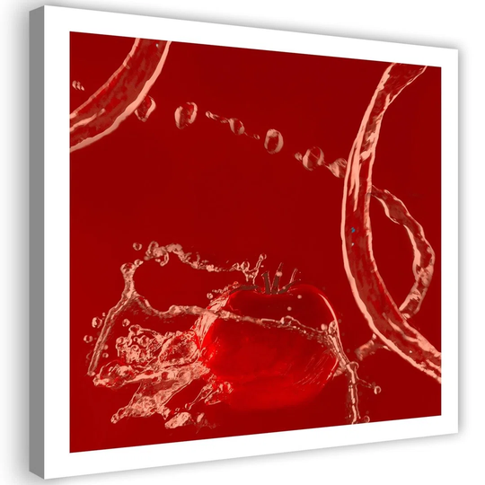 Canvas Print Red Tomato In Water