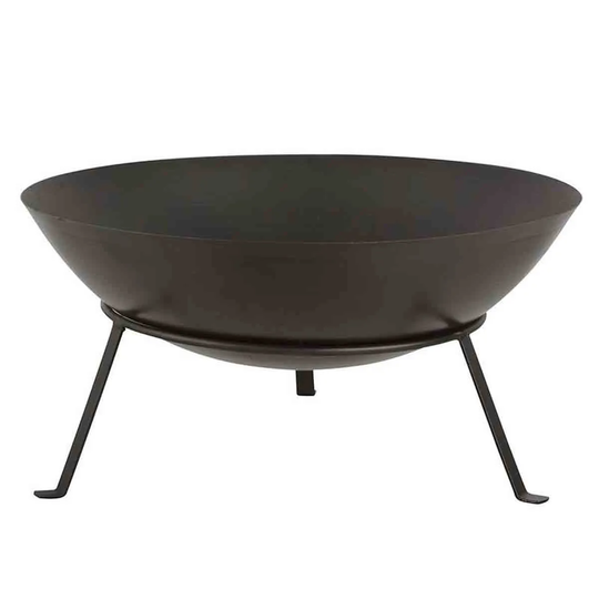 Fancy Flames Black Fire Bowl With Stand
