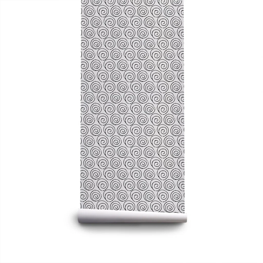 Walllpaper Roll 208X146cm Wallpaper Material With Print Kitchen Livingroom Bedroom Mural Decoration - Squiggly Circles