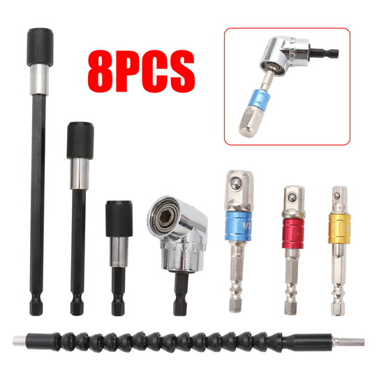 8x Socket Bits Adapter Set Hex Shank Impact Drill Driver Bar Wrench
