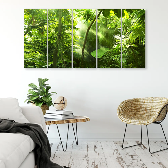 Canvas Print Forest Leaves Green