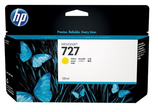 HP 727 Yellow Original Designjet Ink Cartridge - High Yield 300ml - F9J78A