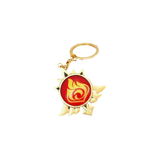 (9) Genshin Impact Seven Elements Keychain Geo Anemo Electro Dendro Hydro Pyro Cryo