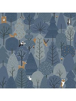 Muriva Wild Wood Wallpaper