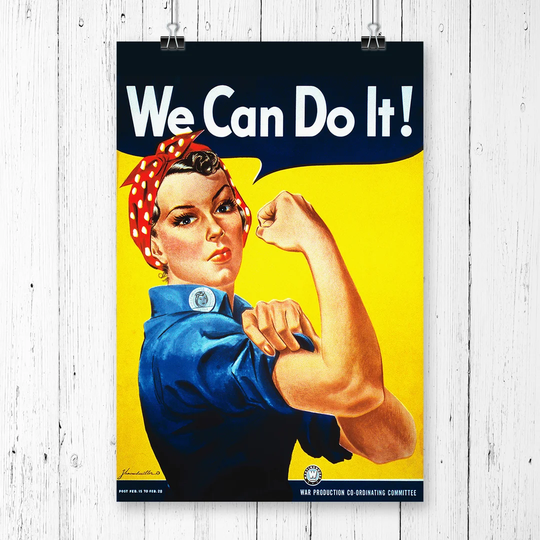 'Rosie the Riveter We Can Do It War Poster' Graphic Art